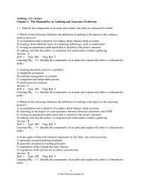 Finance Chapter 1 1 The auditor and the entities should agree on the criteria