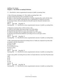 Finance Chapter 2 1 What is the size of most public accounting firms in Canada