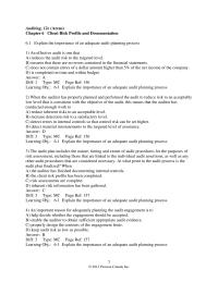 Finance Chapter 6 1 At what point in the audit process is the audit plan finalized