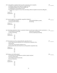 Chapter 25 2 A monopolistic competitor finds its profit-maximizing rate of output by