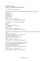 Finance Chapter 10 1 Risks of fraud are assessed at which level(s) of the audit