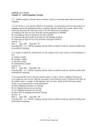 Finance Chapter 11 1 Decide when an auditor would use statistical rather than non statistical sampling