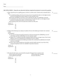 Chapter 30 1 Which of the following is not a true statement about the Lorenz curve