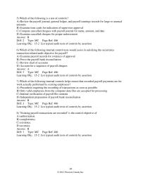 Finance Chapter 15 2 Discuss other key internal controls over the payment of payroll function