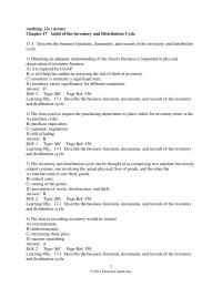 Finance Chapter 17 1 The auditor evaluates the internal transfer of assets and related costs&nbsp;