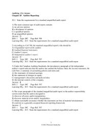 Finance Chapter 20 1 What is the auditor’s responsibility with respect to these accounting policies