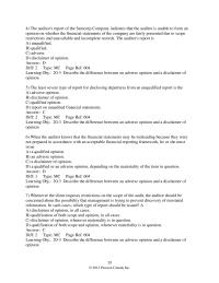 Finance Chapter 20 2 The least severe type of report for disclosing departures from an unqualified&nbsp;