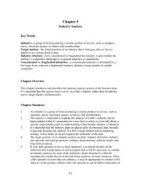 Chapter 5 Homework An industry is a group of firms producing a similar product or service