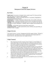Chapter 8 Homework Certain attributes of a management team should also be highlighted&nbsp;