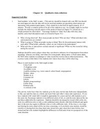 Chapter 14 Chapter 14 Of the following the most common data source in a qualitative study is