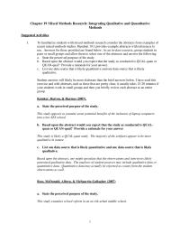 Chapter 19 Chapter 19 Identify the quantitative data sources you would use to address this study
