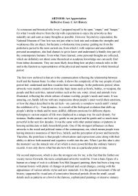 Art Appreciation Reflective Essay