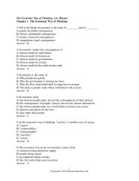 Economics Chapter 1 1 The existence of scarcity in economics comes from