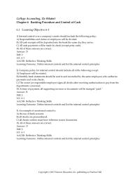 International Business Chapter 6 1 Internal control over a company’s assets should include the following policy