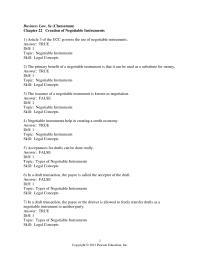 Business Law Chapter 22 1 Negotiable instruments help in creating a credit economy