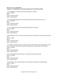 Business Law Chapter 34 1 A sole proprietor is legally responsible for the business’s contracts