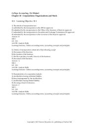 International Business Chapter 18 1 Which of the following is not a characteristic of a corporation