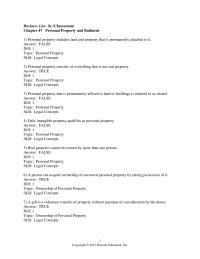 Business Law Chapter 47 1 Topic Ownership Personal Property Skill Legal Concepts