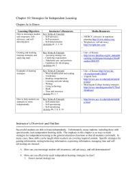 Chapter 10 Homework How to encourage student self-awareness, self-advocacy, and self-determination&nbsp;