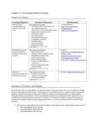 Chapter 11 Homework How can performance-based assessment benefit students with special needs