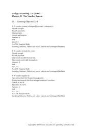 International Business Chapter 23 1 In a voucher system, the controlling account in the general ledger
