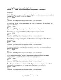 Accounting Chapter 12 1 The International Organization for Standardization framework for risk management