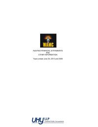 Chapter 09 1 The financial statements of WAMC follow generally accepted accounting principles which