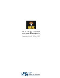 Chapter 18 1 Audited Financial Statements Supplementary Information Years Ended