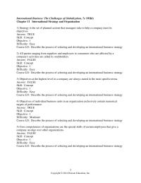 International Business Chapter 11 1 Objectives at the highest level in a company are always stated in the most specific terms