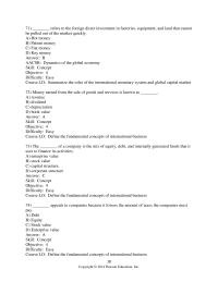 International Business Chapter 15 2 Which of the following is the senior manager advocating