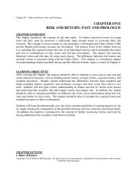 Investments & Securities Chapter 5 Homework The Greatest Annual Expected Loss 95 The