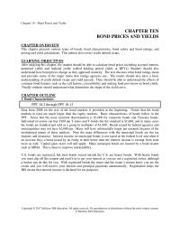 Investments & Securities Chapter 10 Homework All Bonds With Finite Maturity Experience These