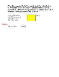 Investments & Securities Chapter 20 Homework A hedge fund charges an incentive fee of