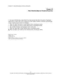 Chapter 3 1 Atom Helium Has Mass About Four Times
