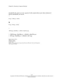 Chapter 4 2 42 Identify The Correct Net Ionic Equation