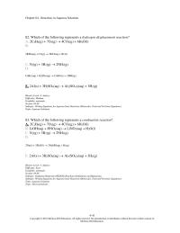Chapter 4 3 82 Which The Following Represents Hydrogen Displacement