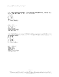 Chapter 4 5 162 What The Molar Concentration Chloride Ions
