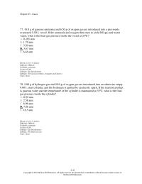 Chapter 5 3 77 100 Gaseous Ammonia And 650 Oxygen