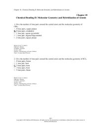 Chapter 10 1 Give The Number Lone Pairs Around The