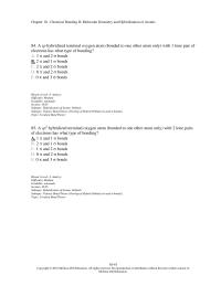 Chapter 10 3 84 Hybridized Terminal Oxygen Atom Bonded One
