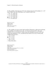 Chapter 12 2 40 The Solubility Nitrogen Gas 25c And