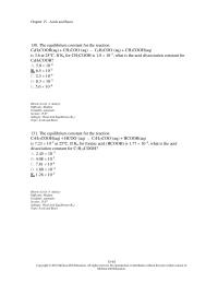 Chapter 15 4 130 The Equilibrium Constant For The Reaction