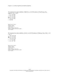 Chapter 16 3 79 Calculate The Molar Solubility Baco3 010