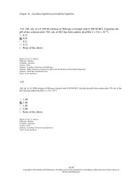 Chapter 16 4 114 340 0150 Solution Nh3aq Titrated With