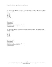Chapter 16 2 39 Calculate The The Equivalence Point For