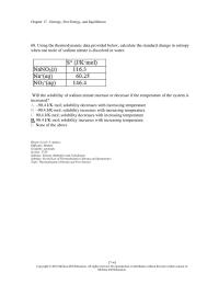 Chapter 17 3 68 Using The Thermodynamic Data Provided Below