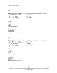 Chapter 18 5 128 Write The Formula The Weakest Reducing