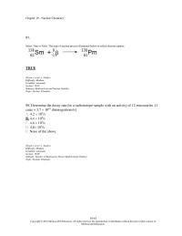 Chapter 19 4 98 Determine The Decay Rate For Radioisotope