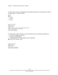 Chapter 21 2 33 The Valence Electron Configuration For The