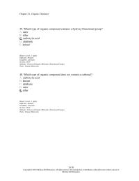 Chapter 24 2 39 Which Type Organic Compound Contains Hydroxyl